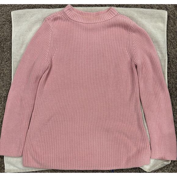 Talbots Women's Pink Thick Knit Sweater Crew Neck Size L - Picture 1 of 6